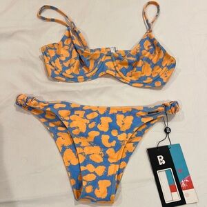Blackbough Vibrant Orange and Blue Bikini